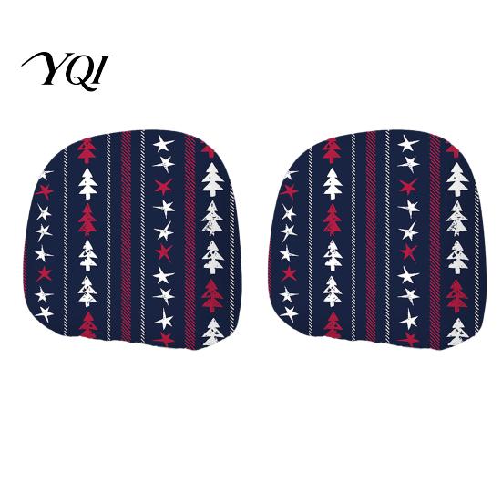 Universal Fit Headrest Case 2Pcs Christmas Car Covers, Elastic Holiday Printed Head Rest Cover, Festive Supplies Funny Auto Pillow Protector for Cars,