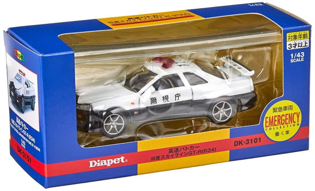 Diapet DK-3101 Масштаб 1/43 Машина дорожной полиции Nissan Skyline GT-R