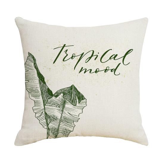 Plant Print Pillowcase, Breathable All-Season Pillow Cover, Nordic Tropical Plant Design Pillow Cover, Soft Decorative Cushion Case for Sofa Bed Chair