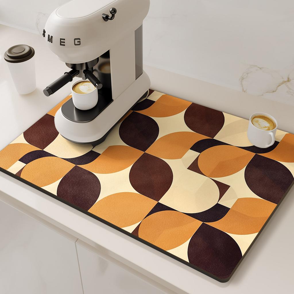 Коврик для кофемашины, дренажный коврик для кухни, нескользящие коврики для сушки посуды, быстросохнущий коврик для стола, подставка под столовые приборы, посуда
