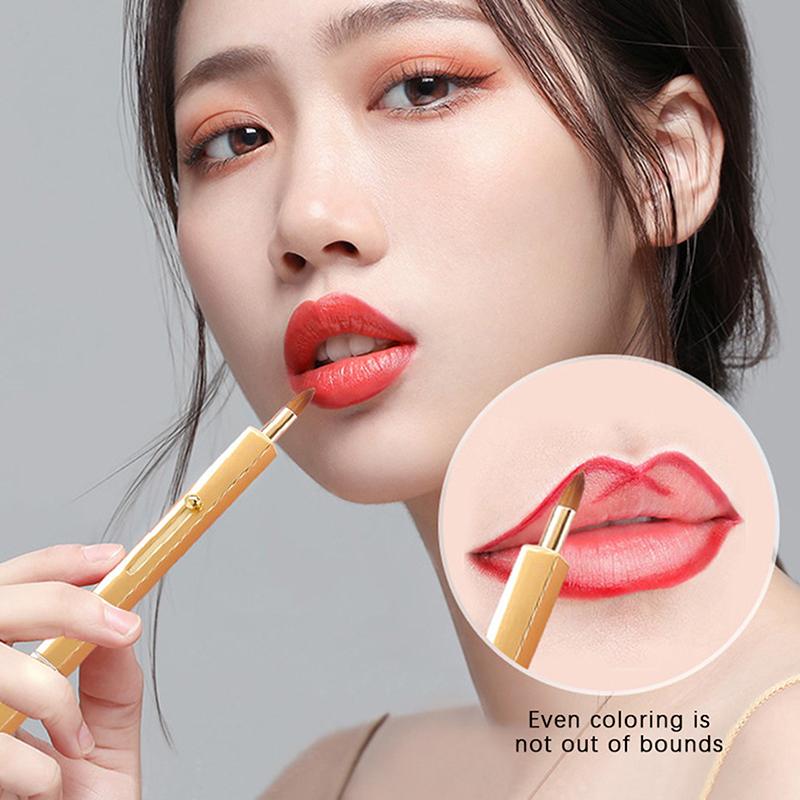 Portable Soft Retractable Lip Brush Double Head Makeup Brush With Cover Lipstick Brush Concealer Brushes Beauty Tool