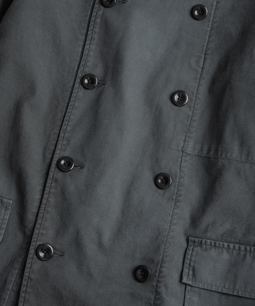 Beheavyer Dyed C/L French Db Jacket Faded Black
