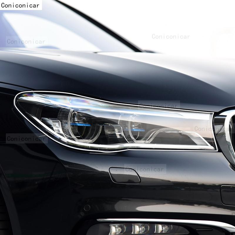 Для BMW 7 серии F01 F02 G11 G12 2009-2022 автомобильные фары, прозрачная защитная пленка из ТПУ, передний светильник, оттенок, меняющий цвет