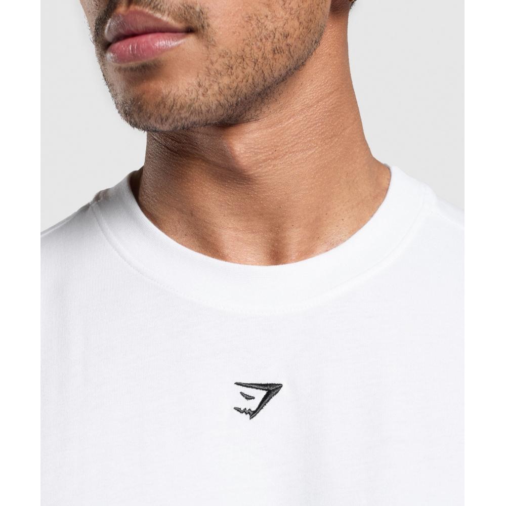 Gymshark Футболка свободного кроя Rest Day Essentials белая A2b5s Wb57