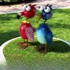 Металлическая скульптура фламинго 3D Декор для сада на открытом воздухе Патио Балкон Газонное искусство Декоративная статуэтка для гостиной Элегантное украшение для двора дома