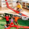 Yousheng 1 Set Kids Track Car Toy Kit with 8 Suction Cups Track Inertial Drive Alloy Car Connector DIY Toddlers Boys Girls Gravities Rail Car Toy