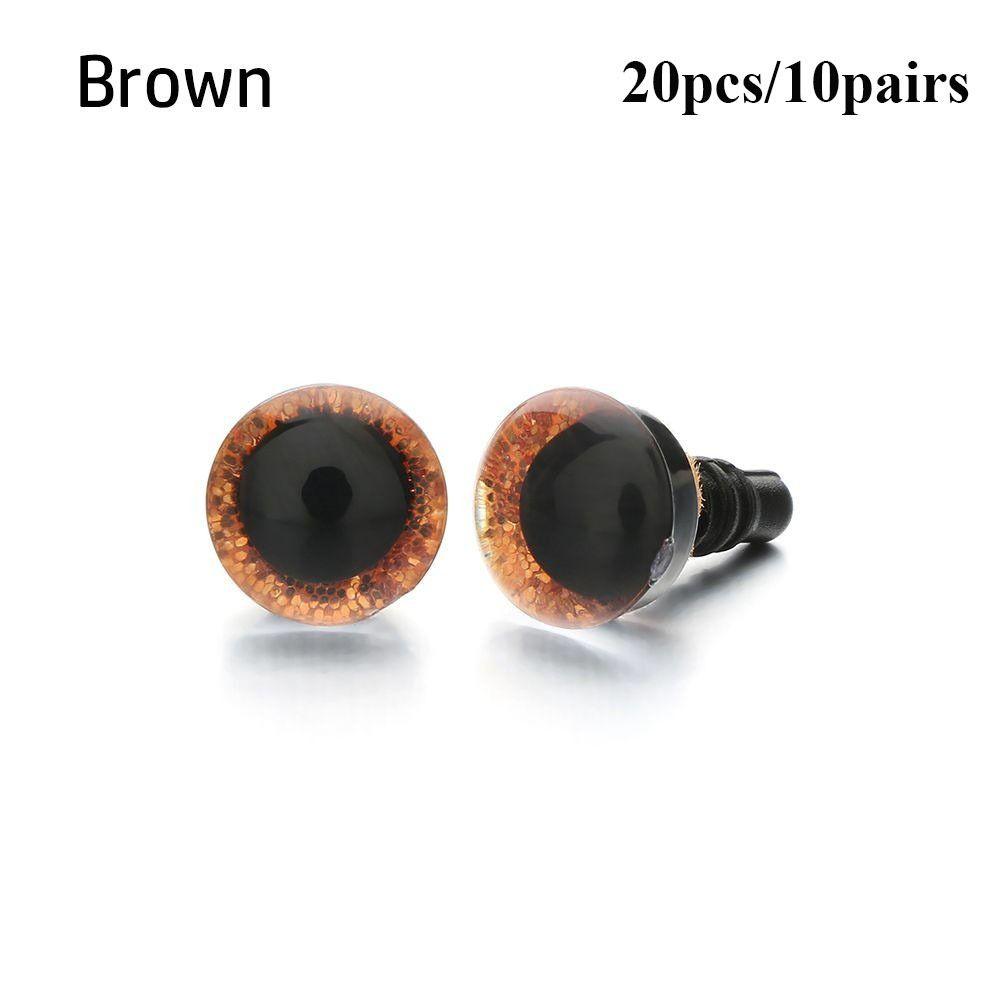 20pcs/10pairs 8 Colors Puppet Crystal Eyes with Washer Glitter Crystal Eyes DIY Doll Accessories