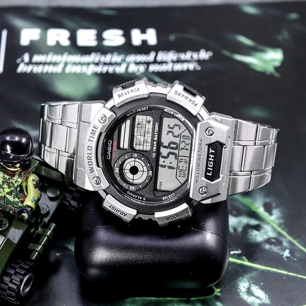 Casio Men's Soldier Military Digital Metal Watch Silver