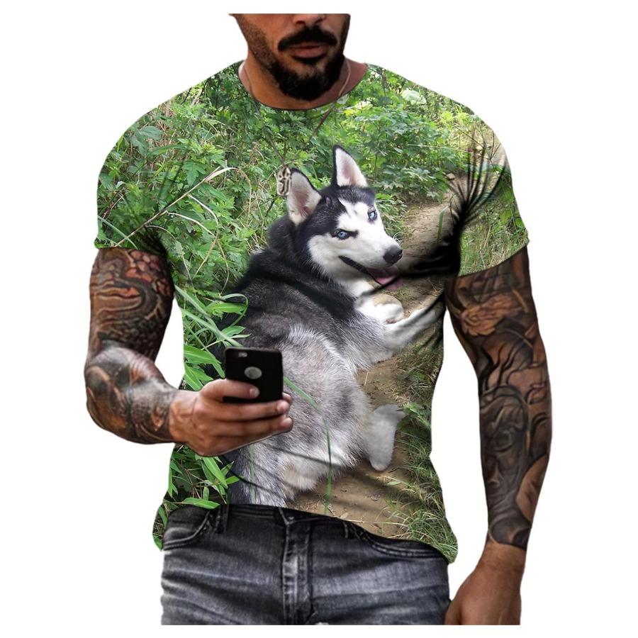 3D Casual Dog Print T Shirt Men Women Summer Animal Tee Man O Neck Short Sleeve Loose Tops Breathable Couples T Shirts