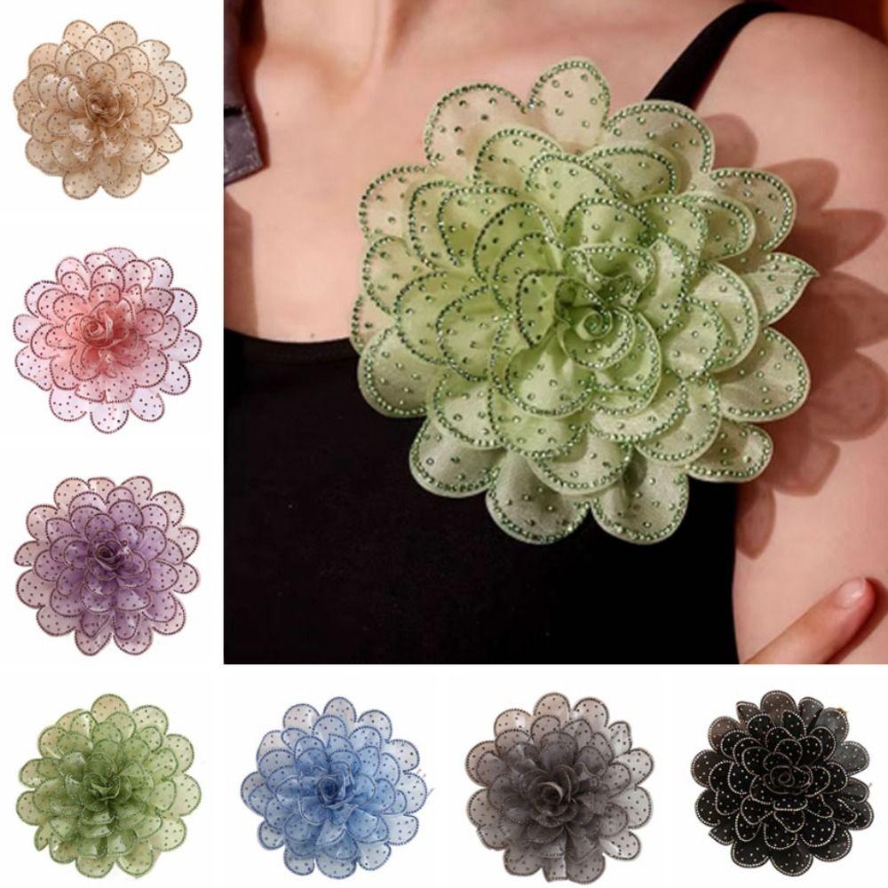 3D большой тканевый цветочный патч многослойная одежда аппликации нашивка на одежду украшение одежды