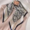 100% Pure Mulberry Silk Square Scarf Women Lightweight Printed Neck Wrap Chic Office Casual Wear