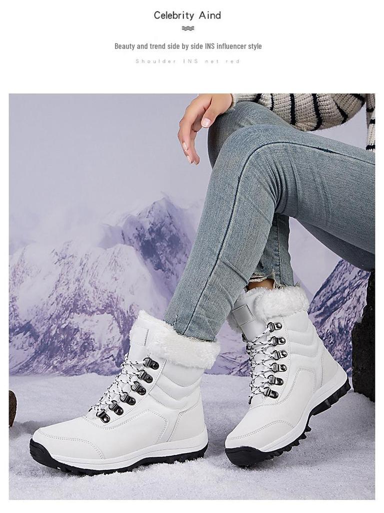 Унисекс Толстые Плюшевые Зимние Снежные Ботинки