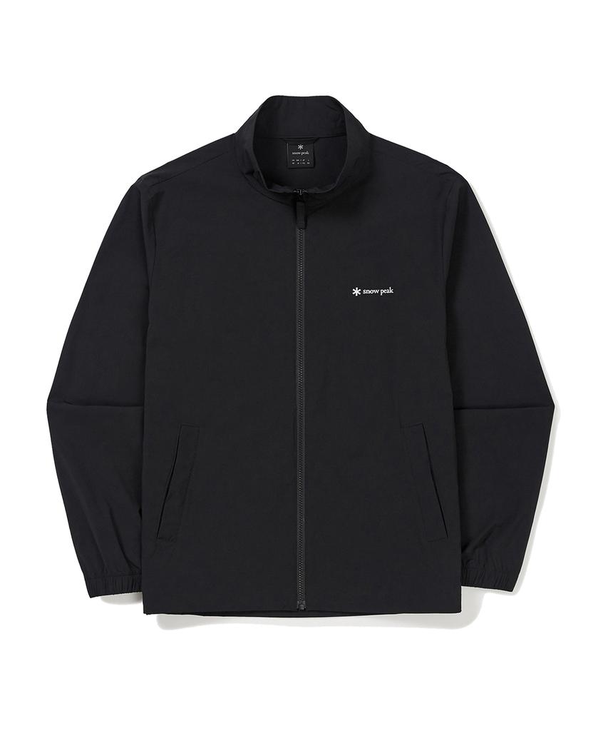Snowpeak Apparel Тонкая технологичная ветровка с воротником-стойкой, из ткани, Черная (S24Mmswb34)