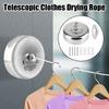 Вешалка для белья из нержавеющей стали Удобные выдвижные бельевые веревки Домашнее хранение Органайзер для сушки одежды Портативный