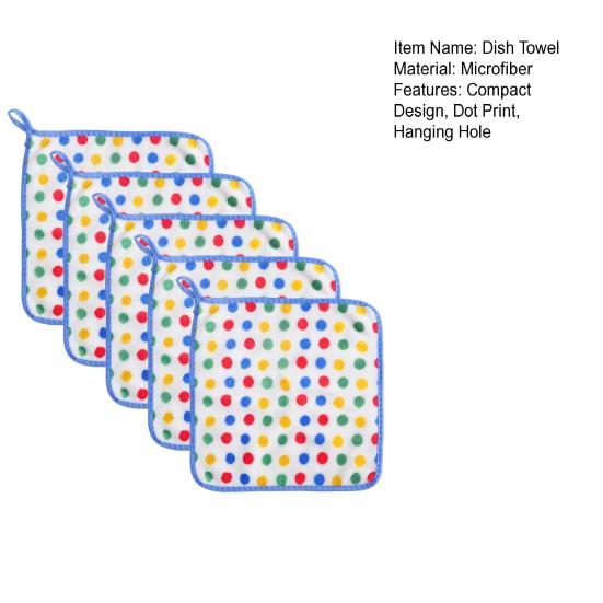 5 шт. полотенец для посуды Rainbow Dot Coral Velvet Rags супермягкие впитывающие микрофибры