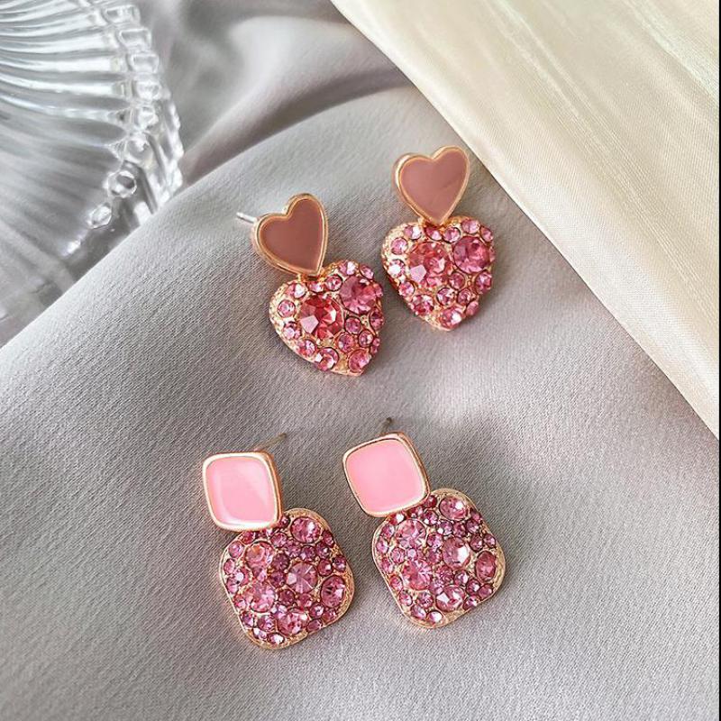 Серебряная игла S925 Ретро Новые Популярные В Темпераменте Черный Квадратный Стразы Личность Дикие Серьги Женские Украшения Oorbellen