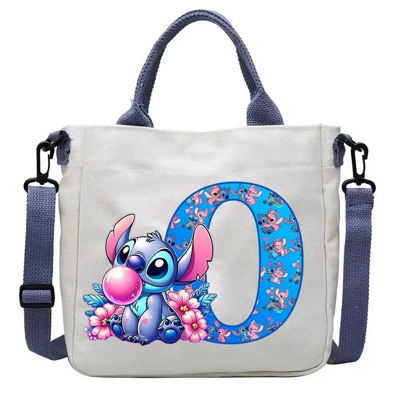 26 Letter Printed Student Canvas Bag Shoulder Bag Multi-Function Large Capacity Messenger Bag