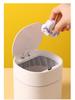 Rice Wood Press-Type Desktop Trash Can for Home, Office, Car - Wastepaper Basket & Storage Bin