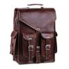 Men's Women's Vintage Brown Genuine Leather Backpack Bag Laptop Satchel Rucksack