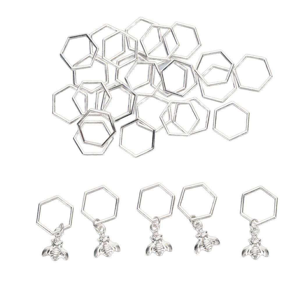 30 шт. маркеры для вязания крючком металлические шестигранные маркеры для ткачества, рукоделия, ткани, одежды