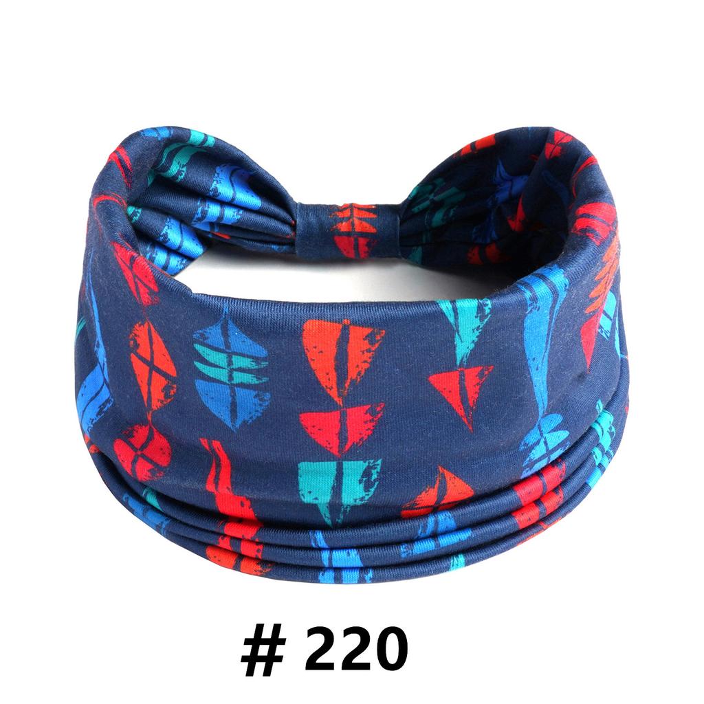 Boho Headbands Wide Knot Hair Scarf Floral Printed Hairband Elastic Turban Headwrap Stretch Head Bands Bandana Fashion Hair Accessories for Women