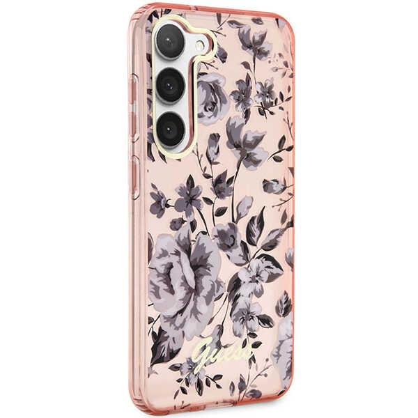 Etui do Samsung Galaxy S23 Plus Guess Flower Collection Różowe