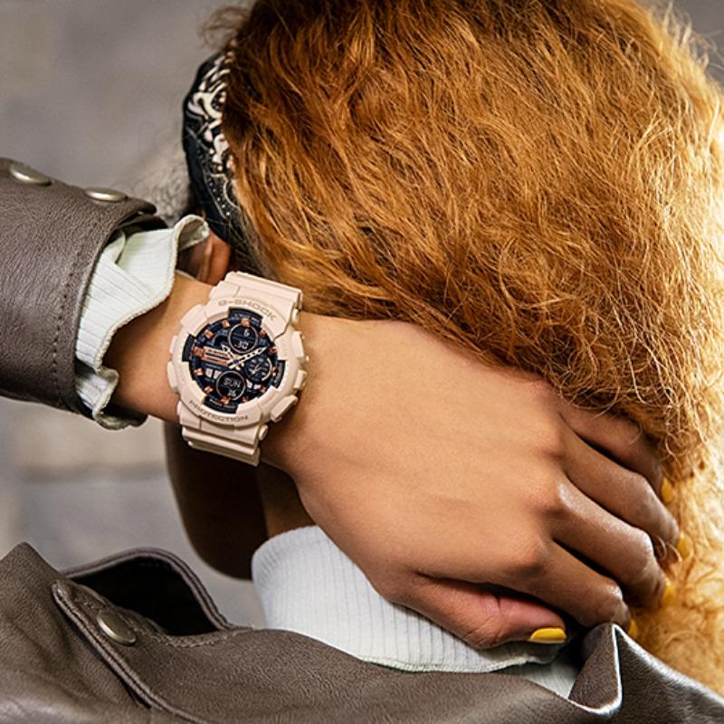 Casio Мужские кварцевые часы из смолы GMA-S140M-4A, водонепроницаемые 200M, ударопрочные, цифровые
