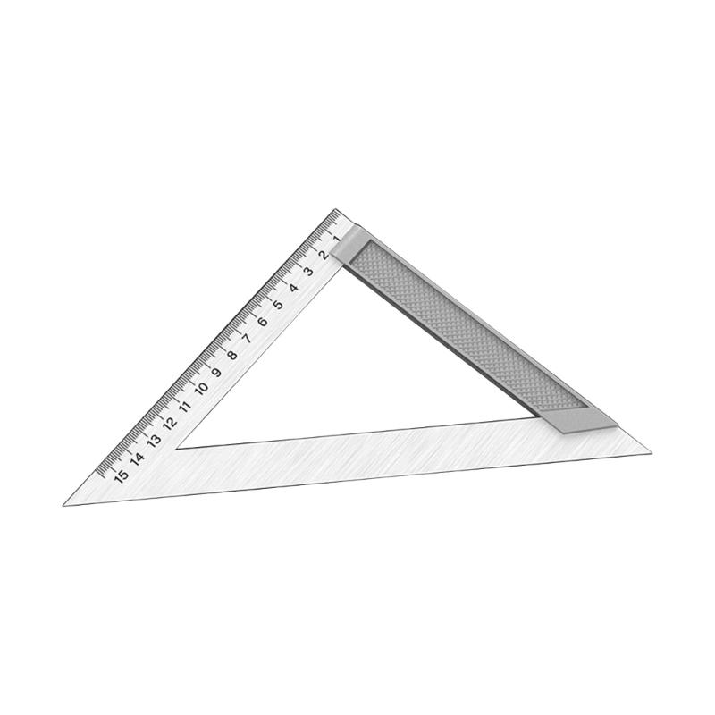 Stainless Steel Triangles Ruler 150mm/200mm/300mm Measuring Tool Protractors for Engineers Architects Students Enthusiasts
