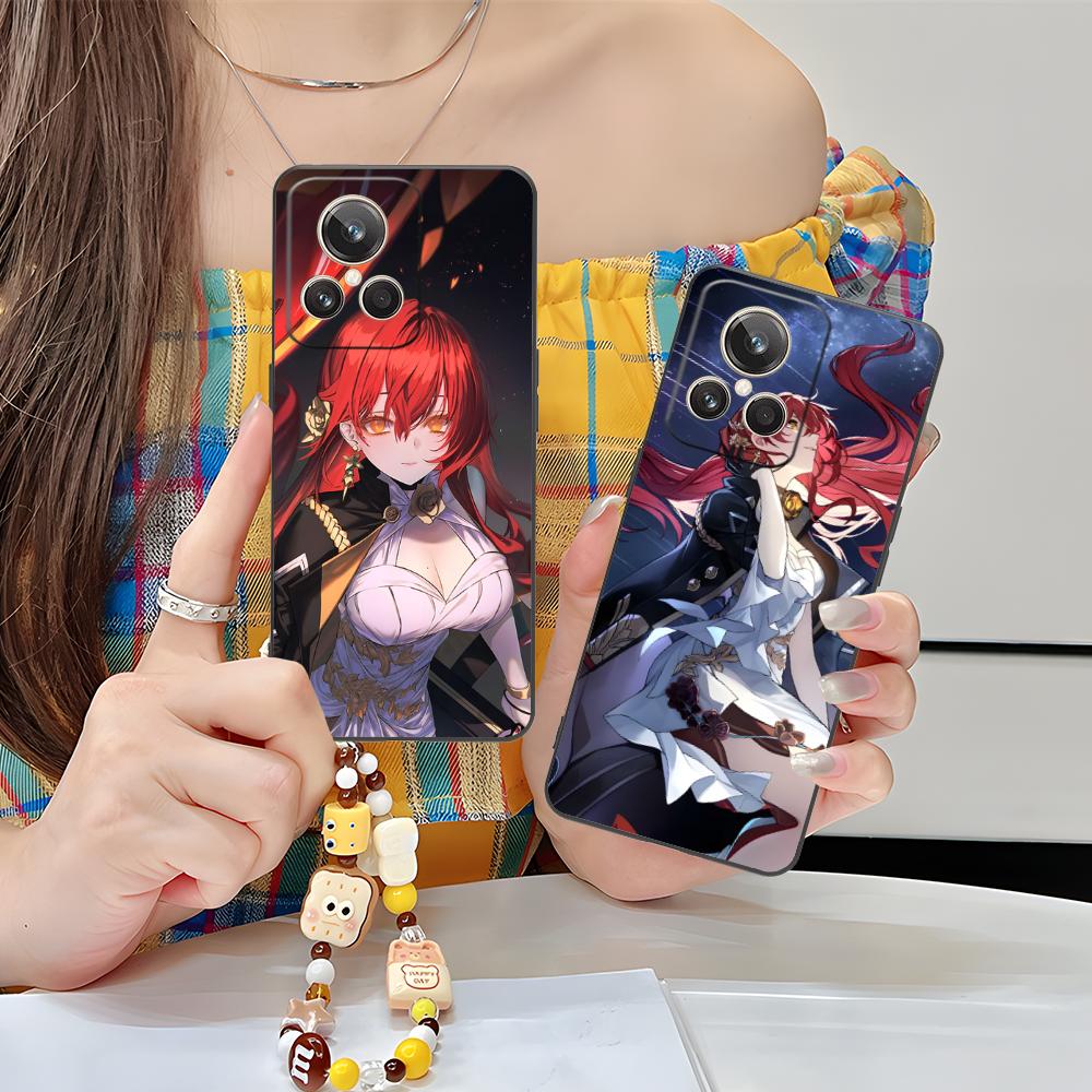 HSR Himeko Матовый ТПУ Чехол для Мобильного Телефона для Realme 15 14 13 12 11 10 9 Pro Plus T i Lite 5G Цветной Печатный Чехол