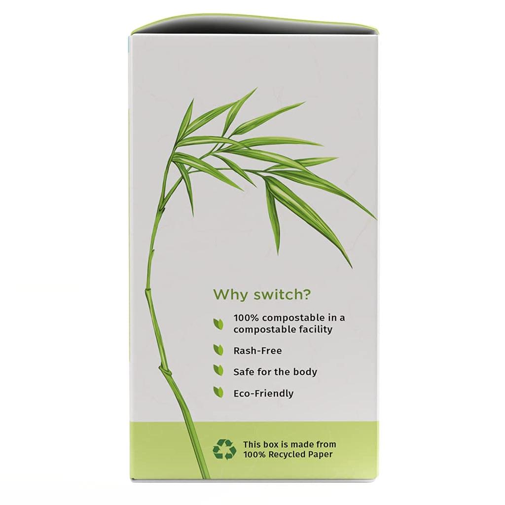 Биоразлагаемые гигиенические прокладки из органического хлопка, ночные, безопасные для кожи | Удобный и простой в использовании | Упаковка из 10 шт.