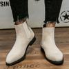 Fashion Men Fashion Chelsea Boots Matte Leather One Step Business Dress Men Walking Shoes Durable Chelsea Dress Boots Men Boots
