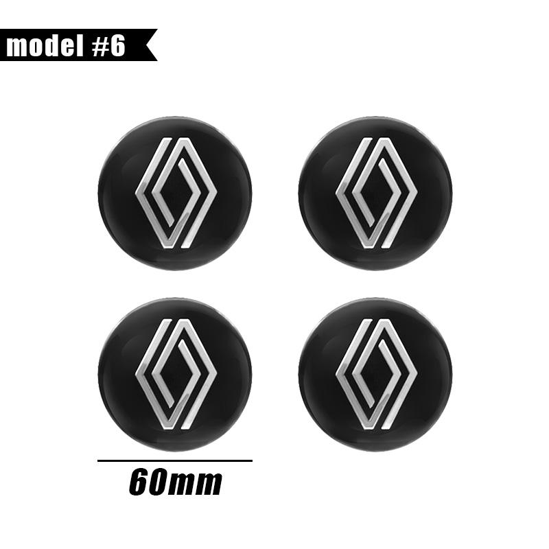 For Renault 2026 New Hub Caps 4Pcs 56mm 60mm 65mm Car Styling Wheel Center Hub Cap Badge Emblem Sticker For Renault Megane 2 Dus