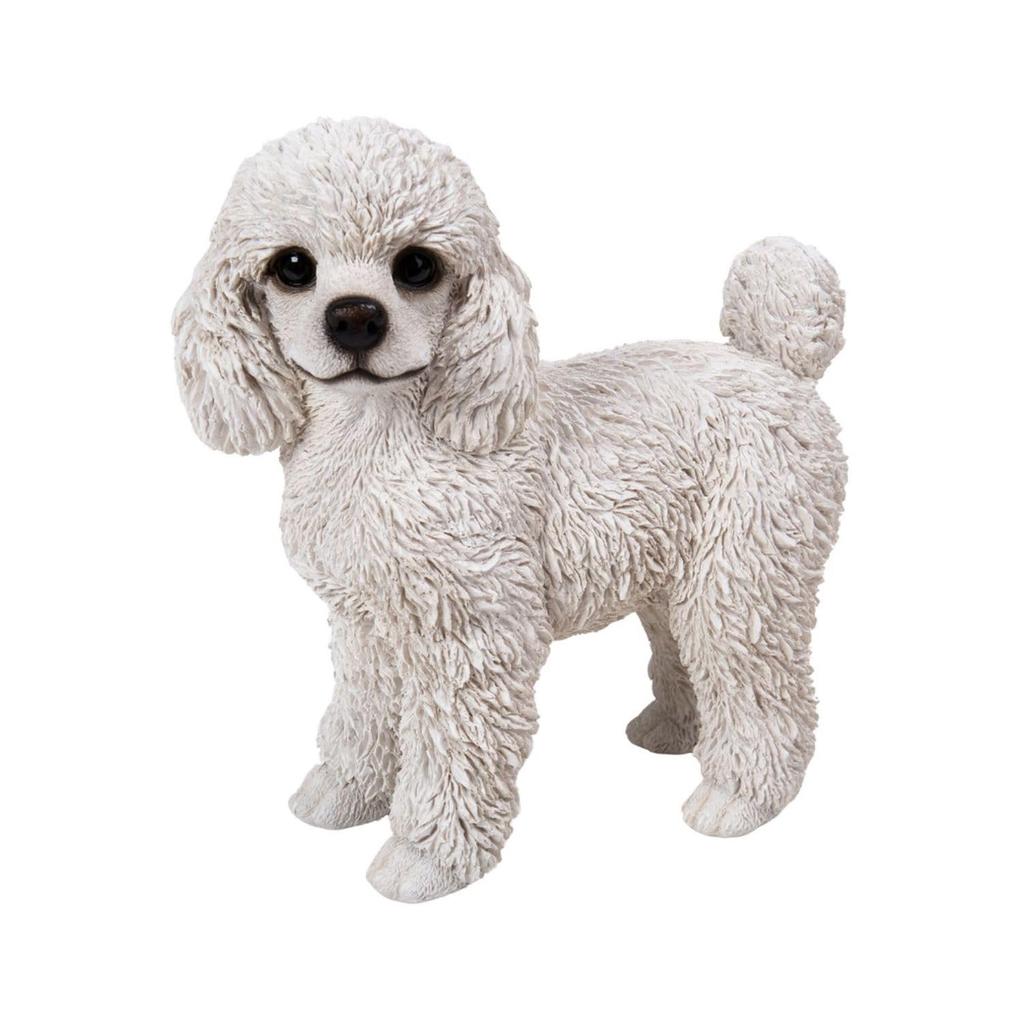 Ubia Toy Poodle, Shiro (Small), Standing Left, 16.7 x 8 x 17 cm, Doll, Figurine, Animal, Garden Decor, Dog, H16212