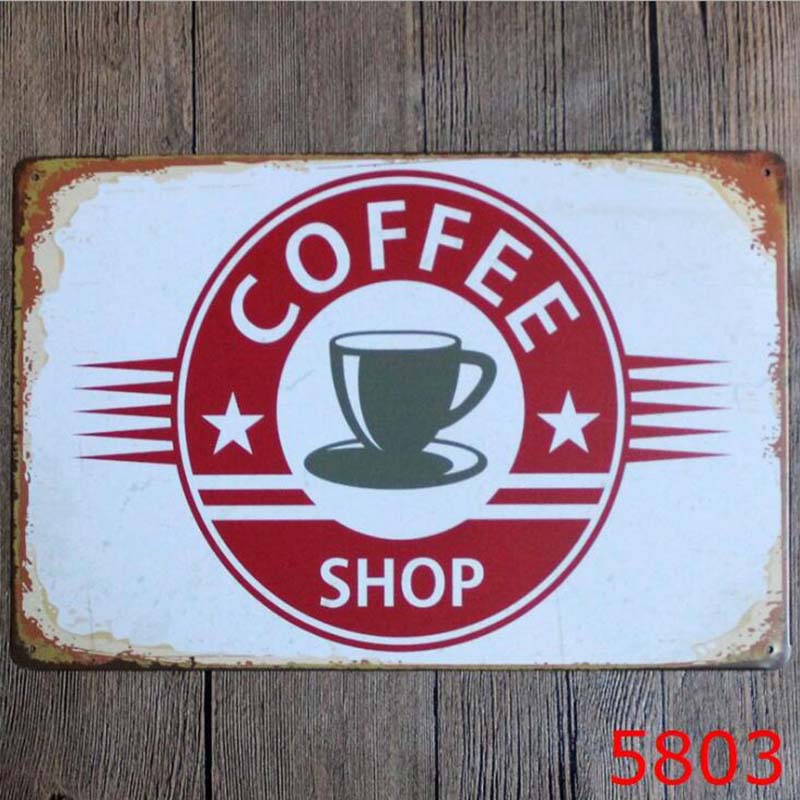 1 шт., Ретро металлический плакат, кофейная вывеска, декор, винтажная жестяная вывеска, художественный плакат с лицензией на дом, металлические пластины для кафе-бара, настенный домашний декор