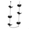 Rain Chain,Downspout Chain Black Lotus Chain,Park Embellishment Rainwater Catcher,Rain