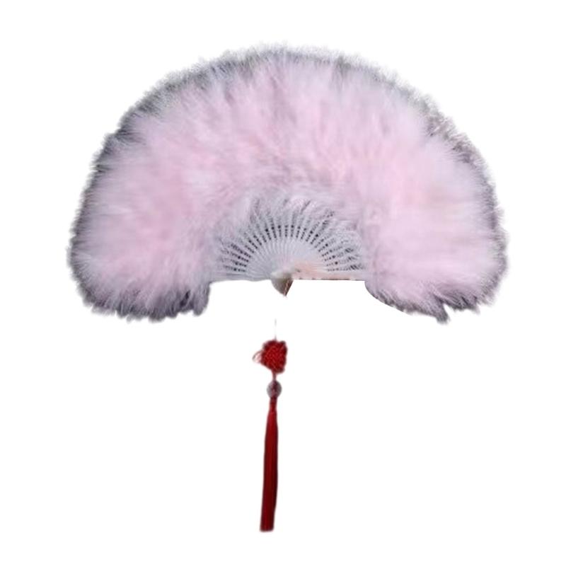 Vintage Feather Fan Women Feather Fan Lightweight Handheld Fans Convenient for Travel and Parties