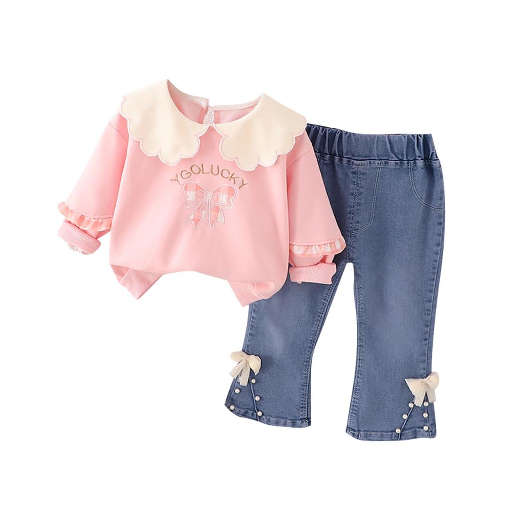 И зимняя детская юбка с длинным рукавом, детская юбка-трапеция для малышей(2pcs)