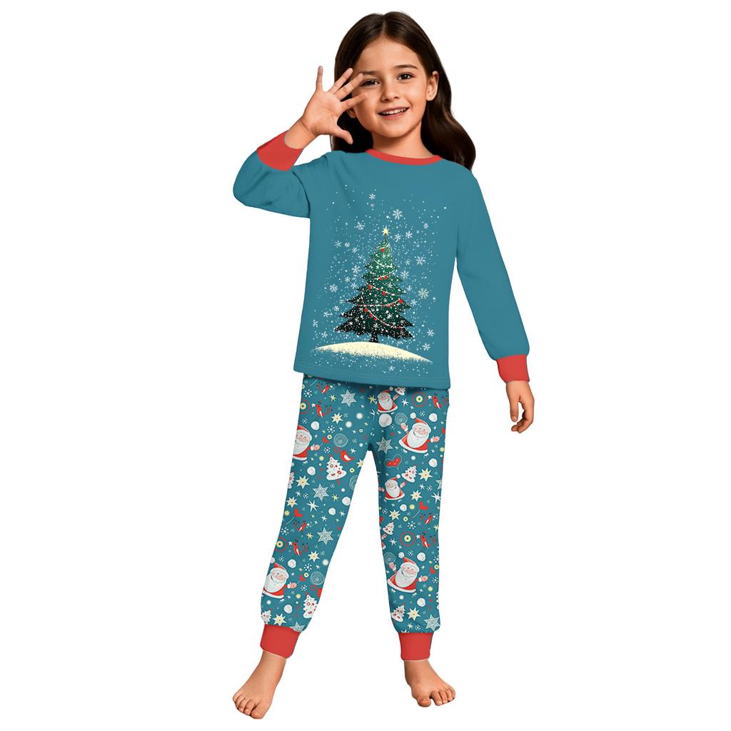 Детский модный костюм юбка топ с круглым вырезом и длинными рукавами брюки