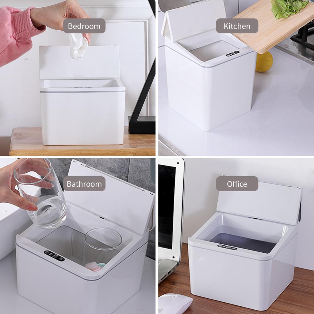 Touch-free Trash Cans Smart Induction Trash Bin Automatic Garbage Can Infrared Motion Sensor