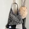 Leopard Print Plush Bag Women's Autumn and Winter Fashion Fluffy Tote Bag Versatile Large-capacity Shoulder Bag