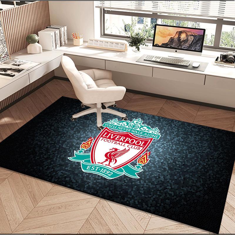 1PC rug Football Liverpool Crest Carpet, Chair Rug,Area Rug for Office Bedroom living rooms bedroom, Doormat decor Christmas fan gifts