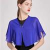 Women's Summer Chiffon Shawl with Camisole Dress and Lightweight French Style Cardigan Cover-Up
