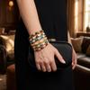 Floral Colorful Flower Bangle Traditional Women's Hand Bracelet  Jewelry Gifts