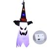 1PC Halloween Witch Hat Hanging Light Ghost Wizard Hat Shaped LED Ghost Lamp BatteryPowered