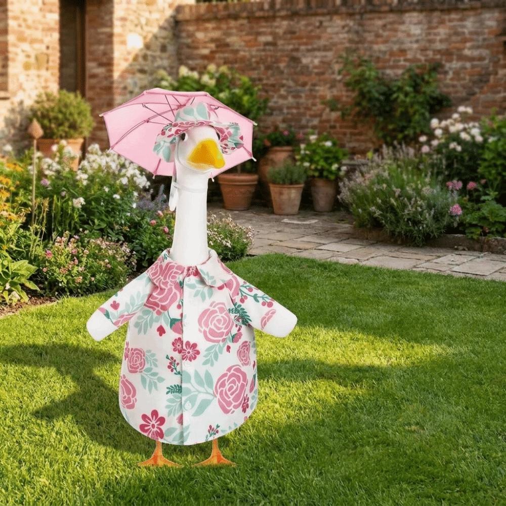 with Umbrellas Porch Goose Outfit Decorative Goose Statue Costume Lawn Goose Clothes Celebration