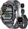 Military Smart Watches for Men 2.01"Sports Smartwatch with LED Flashlight 700mAh Battery Sleep Monitor Fitness Tracker for Android iOS,100+Sport Modes
