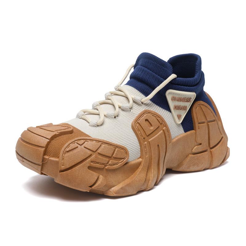 Men's Shoes Platform Lightweight Fly-woven Socks Casual Shoes Teen Fashion Couple Sports Shoes