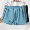 Men Boxer Underwear Elastic High Waist Design Plaid Print U-Convex Shorts Briefs Loose Fit Panties Daily Wear