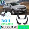 For Peugeot 301 Sedan 2013- 2014 2015 2016 2017 2018  Car Fender Mudguard Mud Flaps Guard Splash Flap Car