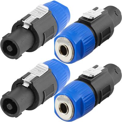 Адаптер Xiatiaosann Speakon 4-полюсный разъем Speakon Male TS Female аудиоразъем для Neutrix Speakon NA4LJ NA4LJX NL4MP NL4MPR NL4FC NL4FX 4 шт. - 6,35 мм